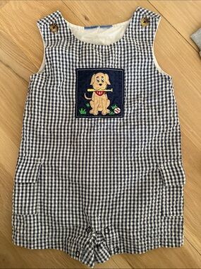 Gingham Baseball Romper